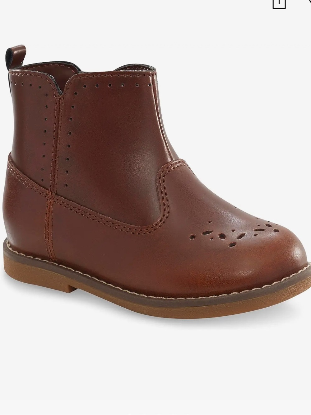 Stride Rite SR Stella Girls’ Unisex Leather Brown Cedar Boots size 5 NWT NEW